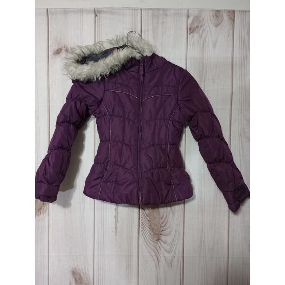 London Fog Coat Girls Small 7-8 Faux‎ Fur - Picture 1 of 6